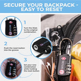 SHYLERO Clear Backpack Heavy Duty XL - H18''xW14''xD8. Has TSA Lock - Black