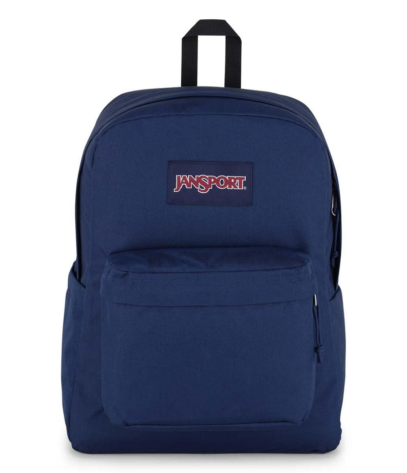 JanSport SuperBreak Plus Backpack with Padded 15-inch Laptop Sleeve and Integrated Bottle Pocket - Spacious and Durable Daypack for Work and Travel - Navy
