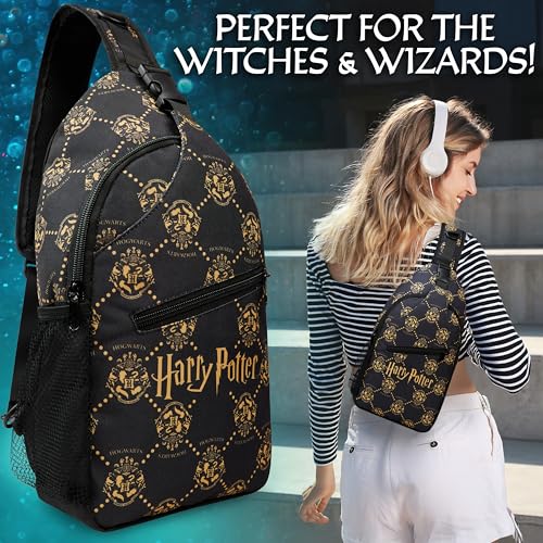 Get Trend Harry Potter Gifts Crossbody Bags for Girls Teens Women Cute Sling Travel Bag for Phone Money Essentials (Black Harry Potter)
