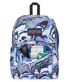 JanSport Superbreak Backpack - Durable, Lightweight Premium Backpack, Marble Mood Blue Iolite