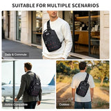 WITZMAN Sling Bag for Men Large Travel Crossbody Bag with USB Charging Port