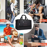 WITZMAN Nylon Duffle Bag for Men 55L with Toiletry Bag Sets Overnight Bag