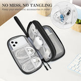 FYY Electronic Organizer, Travel Tech Pouch Bag, Cable Organizer Black