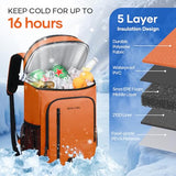 RealCool Insulated Cooler Backpack, 33 Can Leakproof Soft Camping Bag