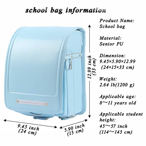 MilWorld ransel randoseru japanese semi-automatic school bags Senior PU leather give small gift