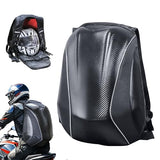 MZS Motorcycle Backpack, 48L Expandable Hard Shell Helmet Backpack for Men Women, Waterproof Motorbike Travel Back Pack Reflective Riding Storage Bag Accessories
