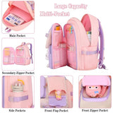 KBGPW Girls Backpack Set with Lunch Box & Pencil Case for Elementary School