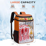 RealCool Insulated Cooler Backpack, 33 Can Leakproof Soft Camping Bag