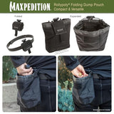 Maxpedition Rollypoly Folding Dump Pouch (Black) 9.4 inch