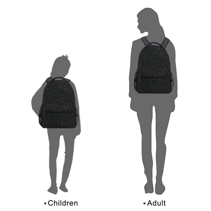 Oarencol Black Leopard Backpack Animal Skin Print Bookbag Daypack Travel Hiking Camping School Laptop Bag