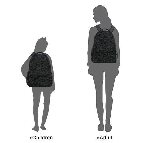 Oarencol Black Leopard Backpack Animal Skin Print Bookbag Daypack Travel Hiking Camping School Laptop Bag