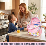 Get Trend Pokemon Kids Backpack for Girls, 18in Bookbag with Padded Straps, Pikachu Travel School Bag Anime Gifts for Girls (Multi Pokemon)