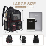 Busiuw Mesh Backpack Heavy Duty for Adults，39L Large College Bookbag