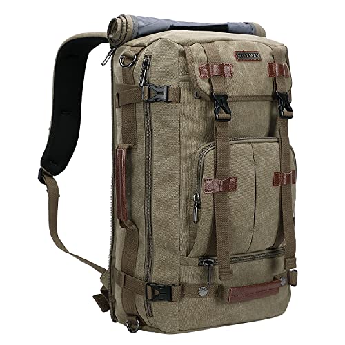 WITZMAN Canvas Backpack Vintage Travel Backpack Large Laptop Bags Convertible Shoulder Rucksack Canvas Sling Bag Sling Backpack Crossbody Chest Bag