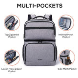 TOURIT Backpack Cooler with Double Decks, Insulated Cooling Bag for Lunch,Waterproof Lightweight for Men to Camping, Picnic, Hiking, Beach Park, Light Grey
