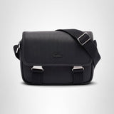Lacoste Men's Classic Messenger Bag, Black, One Size