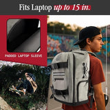 Element Mohave Backpack, 15 Inch Laptop Bag, Padded Computer Bag for Commute or Travel, Heather Gray