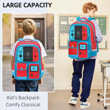 JIRAIKEI Kids Backpack for Boys,Gamer Boys Backpack for Children Teens Elementary Middle School Students Ages 6-18,17" Large Capacity School Bookbag with Multiple Pockets