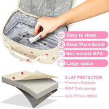 Bluboon Insulated Lunch Bag for Girls & Boys, Corduroy School Lunch Box with Cooler & Organizer Compartments, Leak-Proof Lunch Tote for School, Travel (Corduroy Strawberries Beige)