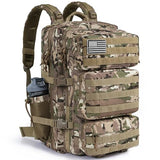 kookoomia Military Tactical Backpack 50L Large Day Backpack for Men Molle Army 3 Days Assault Pack Bug Out Bag Water Resistant and Heavy Duty Hiking Treeking Rucksack - Camouflage