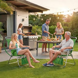 Outvita Backpack Beach Chair with 7 Position Adjustable Backrest, Lightweight Folding Aluminum Camping Chair with Detachable Storage Bag, Carry Strap & Side Pocket, 265 lbs Capacity