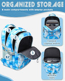 BLUEFAIRY Middle High School Backpack for Boys Girls Large Bookbag with Laptop Compartment Back to School Book Bags for Teens Teenagers Mochilas Escolares para Niños Niñas (Sky Blue/Gray, Tie-Dye)