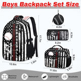 Labfen Baseball Backpack for School, 4PCS Boys Backpack with Lunch Box