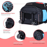 Bevalsa Rolling Backpack for Boys,Cool Luminous Gamer Roller School Backpacks with Lunch Box & Pencil Case,Kids Wheeled Schoolbag Bookbag with Wheels for Kindergarten Elementary School Travel