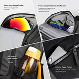 Unigear Ski Backpack, 22L Snowboard Travel Backpack 900D Polyester Waterproof Backpack for Snowboard, Ski, Camping, Hiking (Black)
