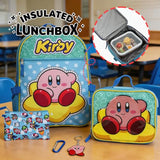 Bioworld Kirby 5-Piece Set: 16 Backpack, Lunchbox, Utility Case, Rubber Keychain, and Carabiner