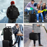 VECKUSON 30L Carry-On Backpack - TSA Approved for Flights, RFID Anti-Theft, Fits 17.3" Laptop, 19.7x13x6in, Heavy-Duty Weekender for Men/Women (Black)