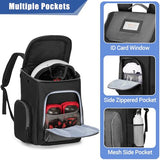 DSLEAF Roller Skate Bag with Large Capacity, Ice Skate Bag Backpack Holds Shoes Up to US Men Size 13, Figure Skate Bag with Multiple Pockets for Inline, Figure, Quad, Speed, Hockey Skating