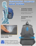 ProEtrade Backpack Bookbag for College Laptop Travel,Fit Laptop Up to 15.6 inch with USB Charging Port Multi Compartment Anti theft, Gift for Women Men (Blue)
