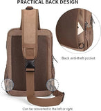WITZMAN Sling Bag for Men Large Canvas Crossbody Bag with USB Charging Port