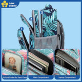 NEW TILAMI 18 Inch Rolling Backpack for Kids, Boys Wheeled Laptop Rolling Backpack for Girls Travel School Student Trip Using, Leaves