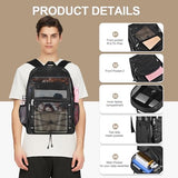 Busiuw Heavy Duty Mesh Backpacks for Adults, Large Capacity Mesh Bookbag