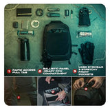 Vertx Urban Ghost Tactical Sling Bag (10L) – Durable Ripstop CCW Carry Pack with Rapid Access Tab, Lockable Zippers, It's Black - One Size