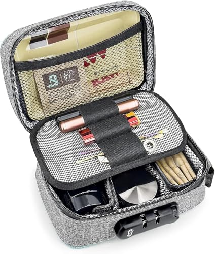 OZCHIN Smell Proof Bag with Combination Lock File Organizer Case Container Medicine Odorless Storage Lock Box Great Gift for Friend