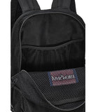 JanSport Eco Mesh Backpack, Red Tape, 17” x 12.5” x 6” - Large Semi-Transparent Bag for Adults with Laptop Sleeve, Padded Back Panel, Black