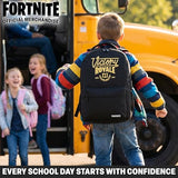 Get Trend Fortnite Kids Backpack, Boys Lightweight 18 inch Book Bag, Adjustable Padded Straps Travel School Bag, Gamer Gifts (Black Fortnite)