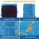 WOLT Ski Boot Bag Backpack - 50L Snowboard Boot Bag for Air Travel for Snow Boots, Ski Helmet, Gloves, Goggles, Skiing Gear (Navy)
