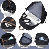 Laptop Backpack 15 -17 Inch for Women Men Large College Bookbag Elementary Middle High School Bag for Kids Teens Girls Boys Student Waterproof Travel Backpacks Book Rucksack Work Daypack Black
