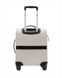 LUGGEX 16 Inch Underseat Carry On Luggage with Spinner Wheels, UDS Softside Lightweight Suitcase for 2-Day Travel (UX-Pro, Beige, 16-Inch)