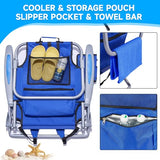 Canpsky Portable Beach Chair for Adults, 4 Position Backpack Folding Camping Chairs for Outdoor, Beach Chairs with Backpack Straps,Blue