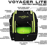 MVP Disc Sports Voyager Lite Backpack Disc Golf Bag (Lime)