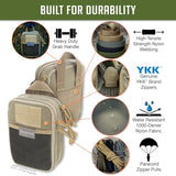 MAXPEDITION Double-Decker EDC Pocket Organizer (5” x 2.5” x 7”) EDC Pouch, Tactical Tool Pouch for Organization, MOLLE Accessories for Everyday Carry (Khaki) 0247K