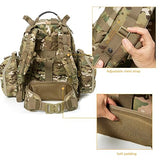 MT Military MOLLE 2 Medium Rucksack with External Frame 2.0 3Day Army Medium Ruck, Assault Backpack with medical pack for Camping, Hiking, Bug Out