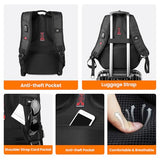 Verlenpaple CROSSGEAR Travel Laptop Backpack for Men, Large Anti-theft Commuter Laptop Backpack, Fit 15.6 Inch Computer, Charging Port, Water Resistant, Business Work Casual Daypack for Women, Black