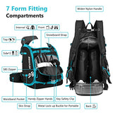 MORXPLOR Ski Boot Bag - 65L Padded, Waterproof Ski Travel Backpack for Gear & Accessories