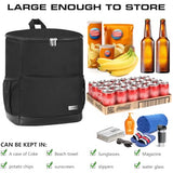Wolka Insulated Cooler Backpack Small- Leak Proof Backpack Cooler 30 Cans, Waterproof Lightweight Cooler Bag for 12h Hot/Cold Retention - Portable Soft Cooler for Travel, Camping, Beach -Black
